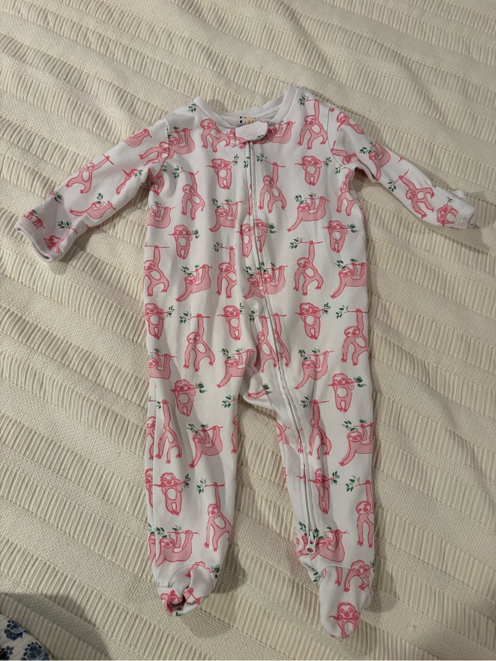 Roller Rabbit Pink Sloth Footed One-Piece